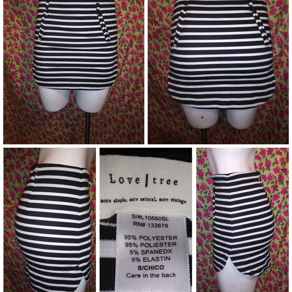 Love Tree striped skirt